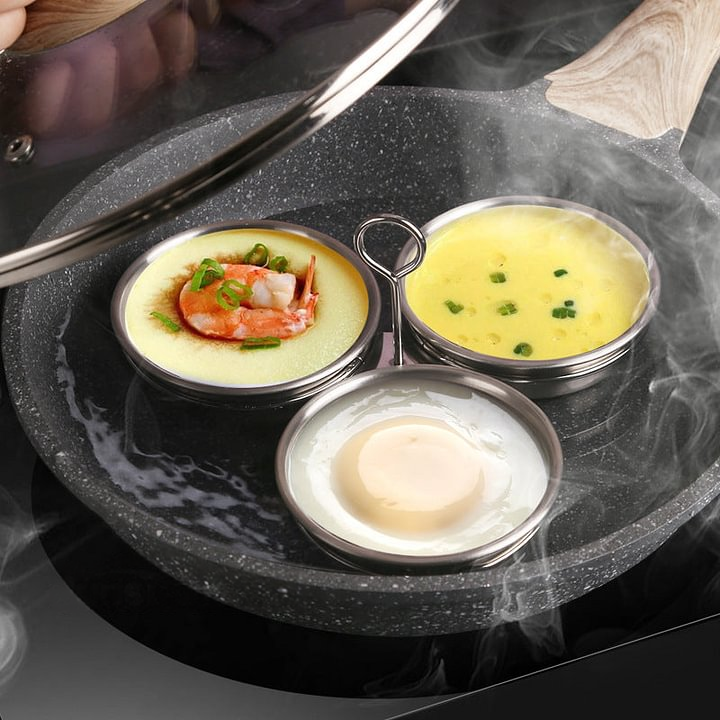 Black+White🎁 WIELKA WYPRZEDAŻ –50%! 🥚 Urządzenie do gotowania jaj ze stali nierdzewnej 304 – materiał klasy spożywczej premium, solidna konstrukcja i łatwe wyjmowanie ✨