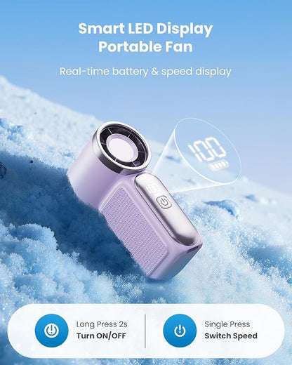 Tylko tego lata! 🌀 Promocja!Mini ręczny wentylator z wyświetlaczem LED – 5‑biegowa turbowentylacja, rozmiar kieszonkowy. ✨ Ładowanie przez USB, szybkie chłodzenie – w podróży i do makijażu.