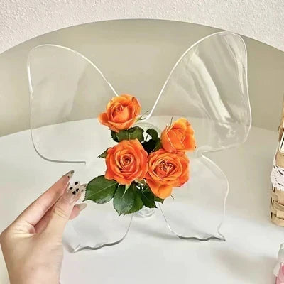 ⏳🔥Oferta ograniczona czasowo: -50%! ⏰Przezroczysty wazon dekoracyjny inspirowany motylem💐🦋