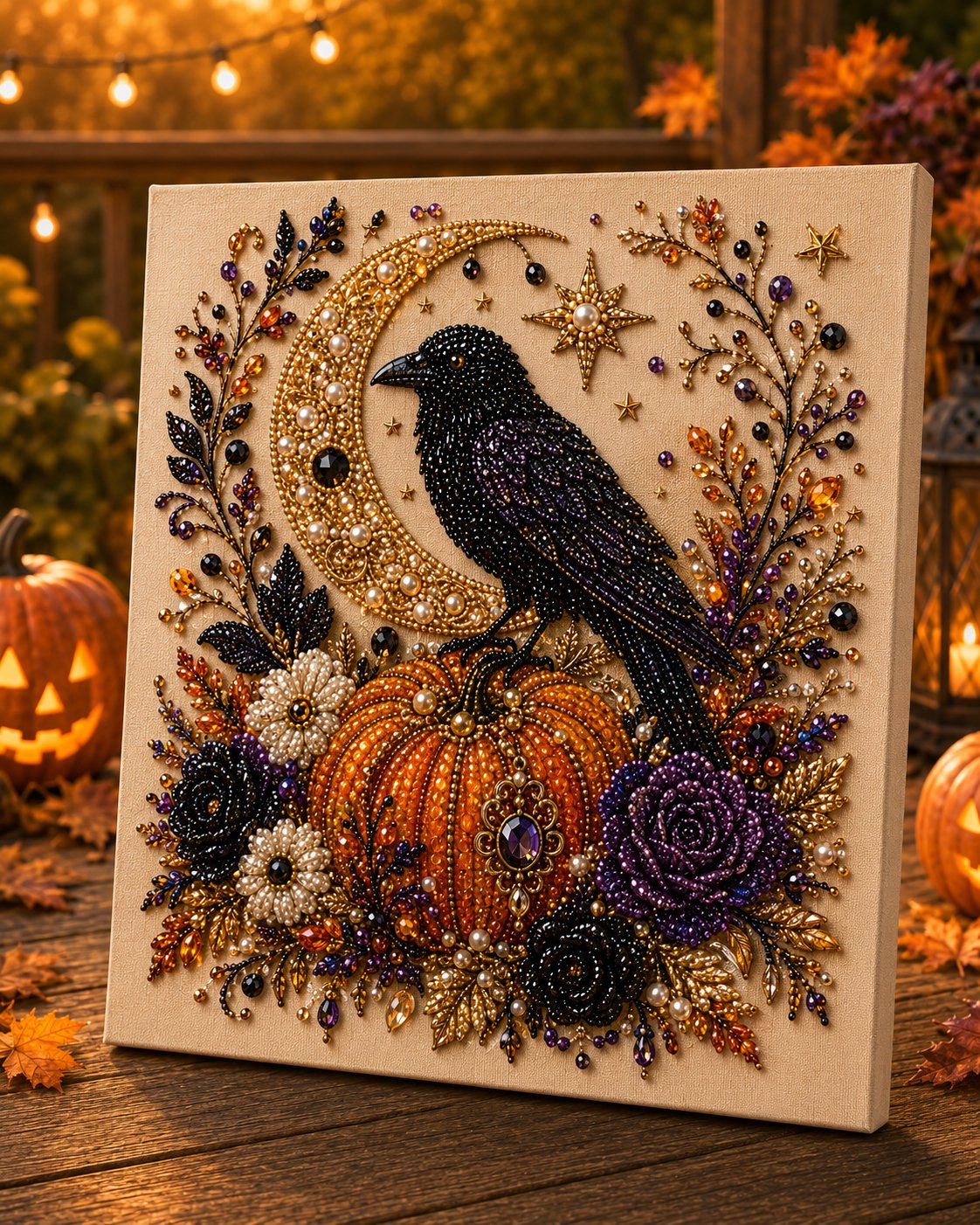 🔥 Ostatni dzień z 50% zniżką  👻✨ Zestaw do samodzielnego wykonania halloweenowej dekoracji z perełek – zamień malutkie perełki w upiornie urocze dzieło magii