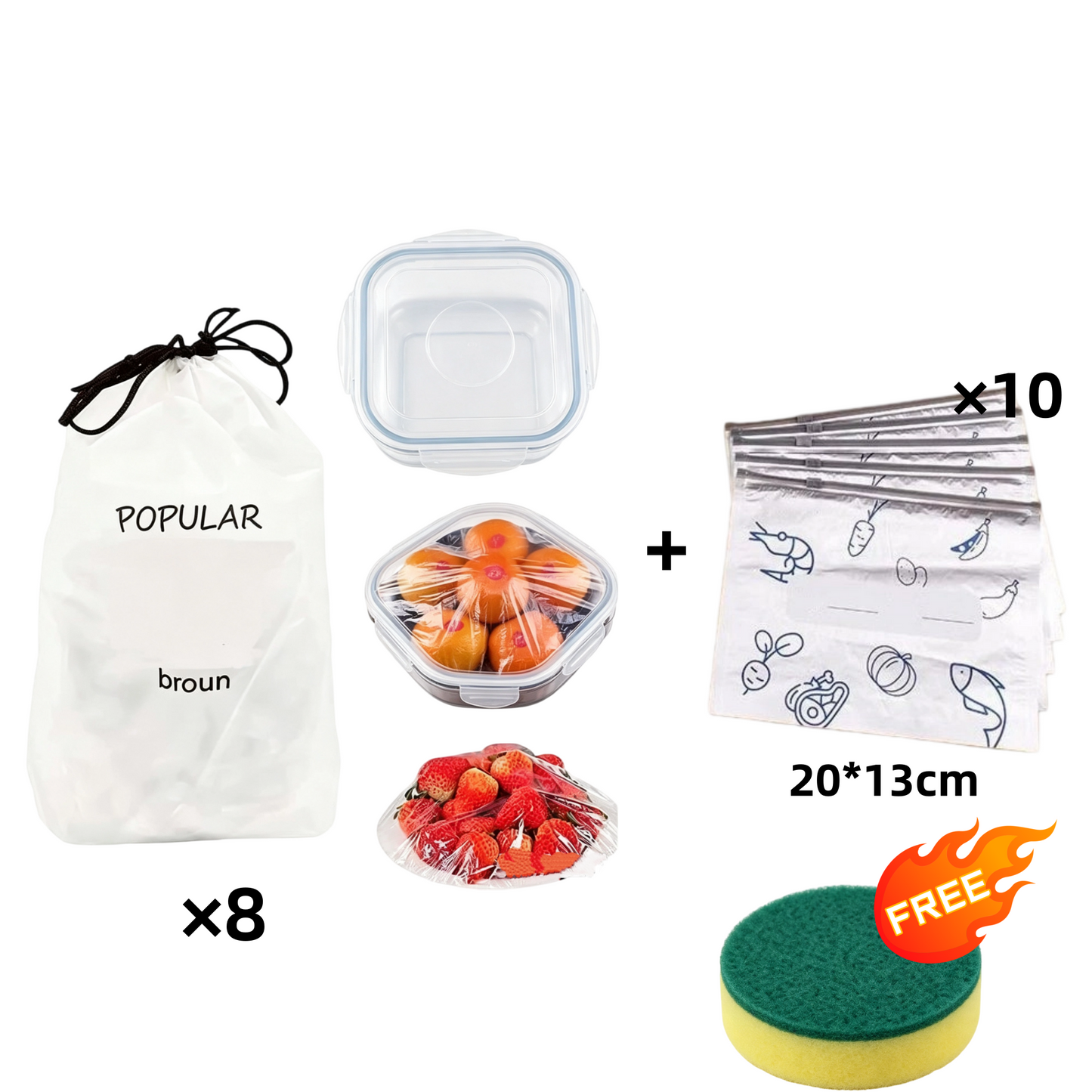 🥗 Worki do przechowywania świeżości – 50% ZNIŻKI! KUP 1 TORBĘ → 1 TORBĘ GRATIS! OFERTA LIMITOWANA!🧊 100 szt. w torbie, wielokrotnego użytku, elastyczne i trwałe – idealne do żywności, owoców i warzyw.✨ PEHD/PEBD, bezpieczne i praktyczne na co dzień!