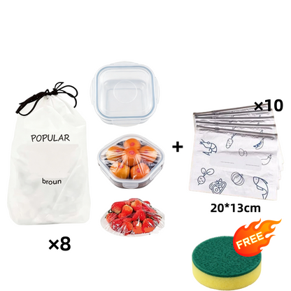 🥗 Worki do przechowywania świeżości – 50% ZNIŻKI! KUP 1 TORBĘ → 1 TORBĘ GRATIS! OFERTA LIMITOWANA!🧊 100 szt. w torbie, wielokrotnego użytku, elastyczne i trwałe – idealne do żywności, owoców i warzyw.✨ PEHD/PEBD, bezpieczne i praktyczne na co dzień!