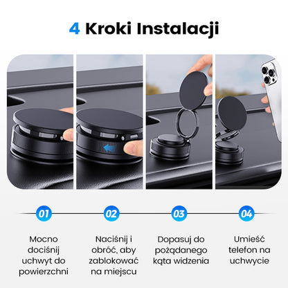 🔄360° regulowany podciśnieniowy magnetyczny uchwyt na telefon📱🚗