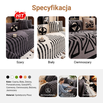 🛋️Miękka, antypoślizgowa narzuta na kanapę z pluszu