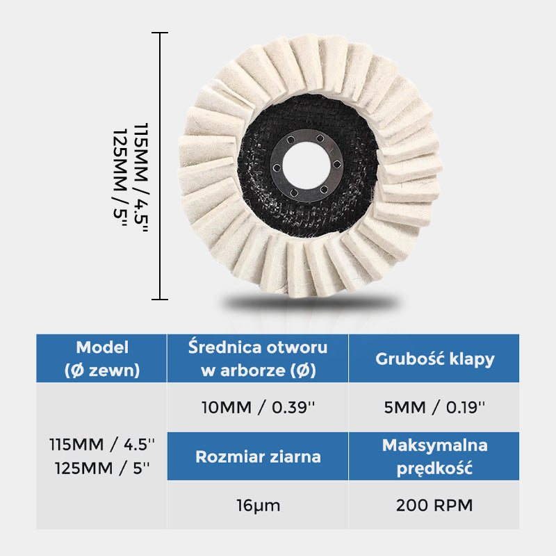 ✨Filcowy dysk polerski z wełny