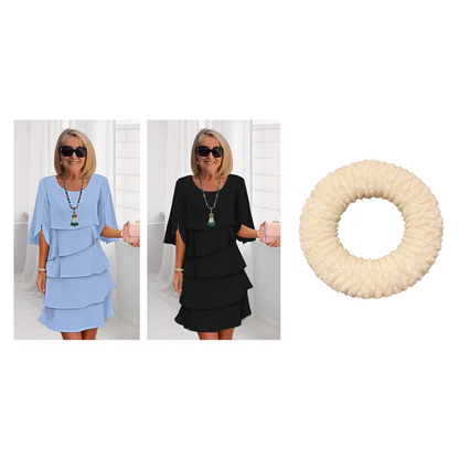 ✨ SUKIENKA DAMSKA Z WARSTWOWYMI RĘKAWAMI – ELEGANCKA I WYGODNA NA KAŻDĄ OKAZJĘ! ✨