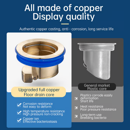 ✨ Wkładki do odpływów podłogowych z mosiężną powłoką – eliminują nieprzyjemne zapachy i zapobiegają zatorom, teraz za połowę ceny! ✨