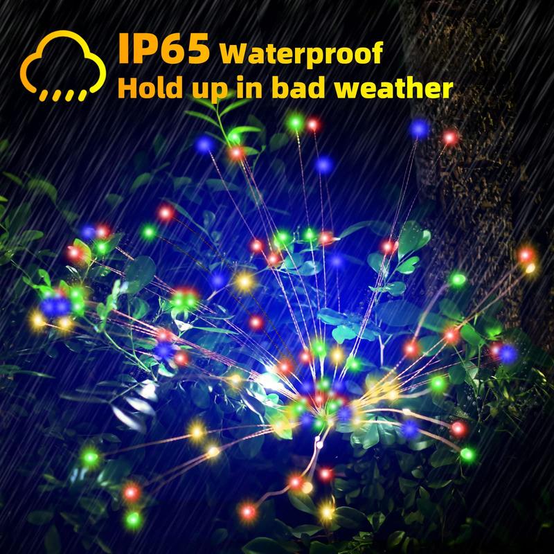📢📢50% taniej!! ⏰Wodoodporne (IP65) solarne lampy ogrodowe „Fajerwerki” | Dekoracyjna lampa zewnętrzna DIY z 90 diodami LED ✨