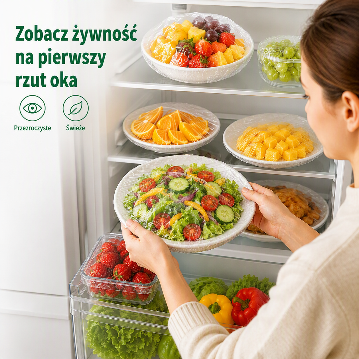 🥗 Worki do przechowywania świeżości – 50% ZNIŻKI! KUP 1 TORBĘ → 1 TORBĘ GRATIS! OFERTA LIMITOWANA!🧊 100 szt. w torbie, wielokrotnego użytku, elastyczne i trwałe – idealne do żywności, owoców i warzyw.✨ PEHD/PEBD, bezpieczne i praktyczne na co dzień!