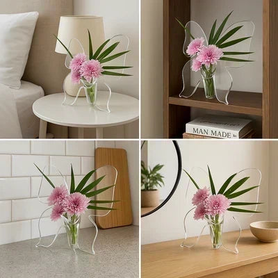 ⏳🔥Oferta ograniczona czasowo: -50%! ⏰Przezroczysty wazon dekoracyjny inspirowany motylem💐🦋