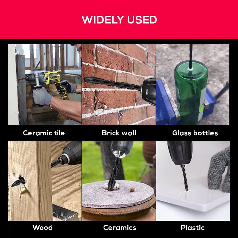 Zestaw precyzyjnych wierteł 4-ostrzowych – 7 sztuk