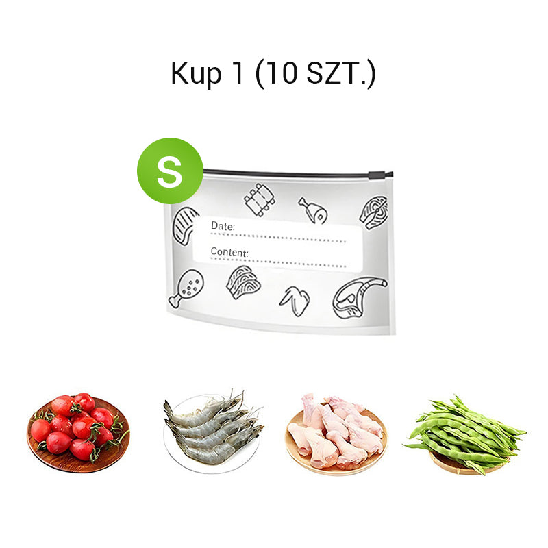 ✨Wielokrotnego użytku woreczki do przechowywania z aluminiową folią