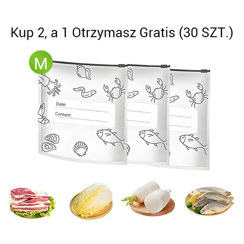 ✨Wielokrotnego użytku woreczki do przechowywania z aluminiową folią