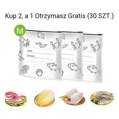 ✨Wielokrotnego użytku woreczki do przechowywania z aluminiową folią