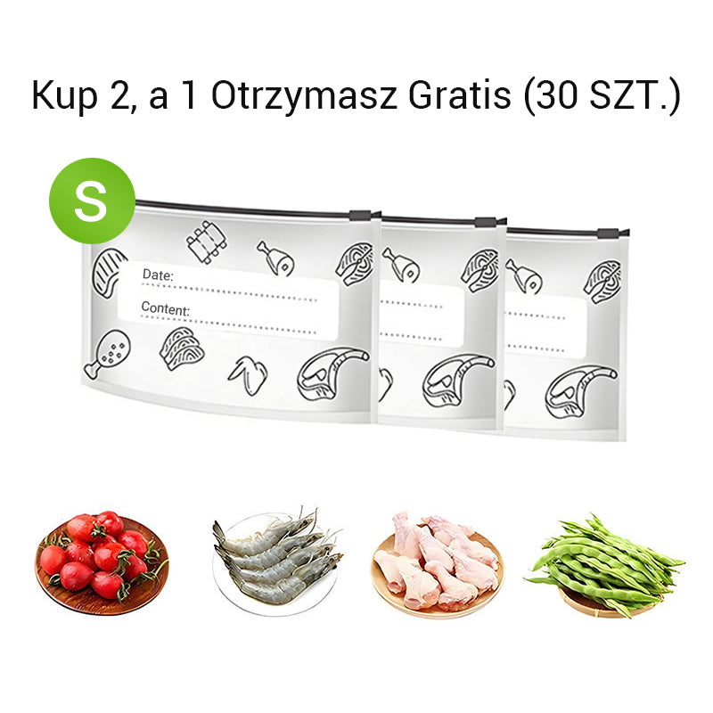 ✨Wielokrotnego użytku woreczki do przechowywania z aluminiową folią