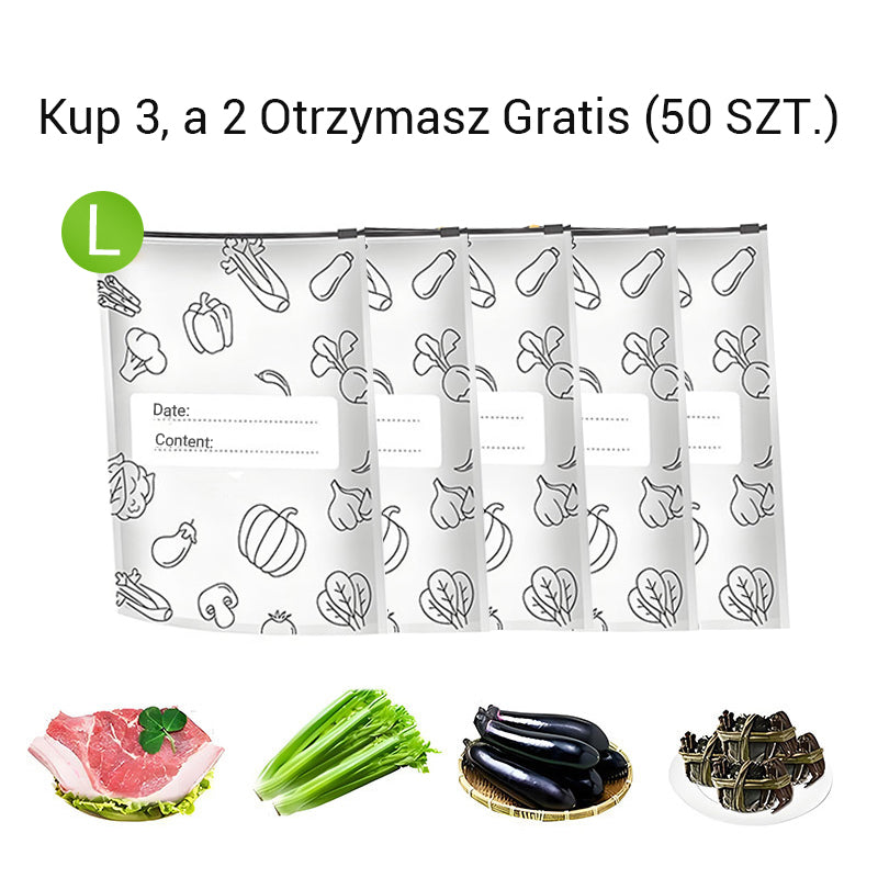 ✨Wielokrotnego użytku woreczki do przechowywania z aluminiową folią