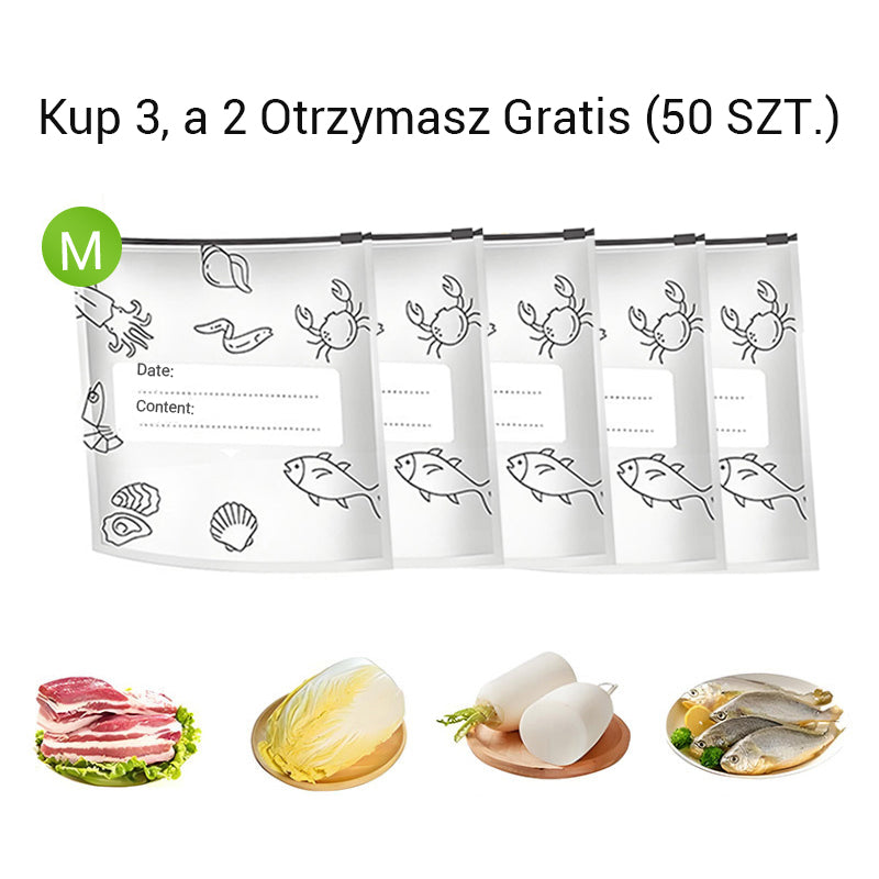 ✨Wielokrotnego użytku woreczki do przechowywania z aluminiową folią