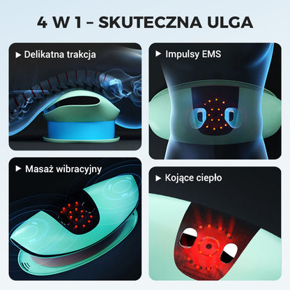 Elektryczne urządzenie do trakcji lędźwiowej z terapią termiczną
