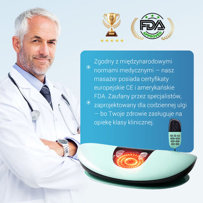 Elektryczne urządzenie do trakcji lędźwiowej z terapią termiczną