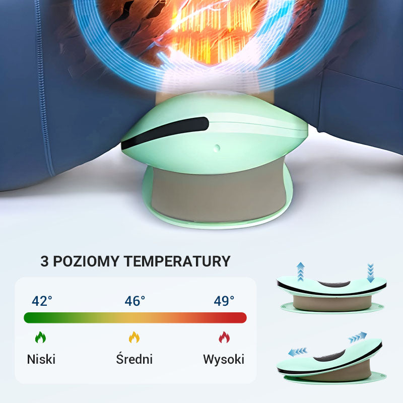 Elektryczne urządzenie do trakcji lędźwiowej z terapią termiczną