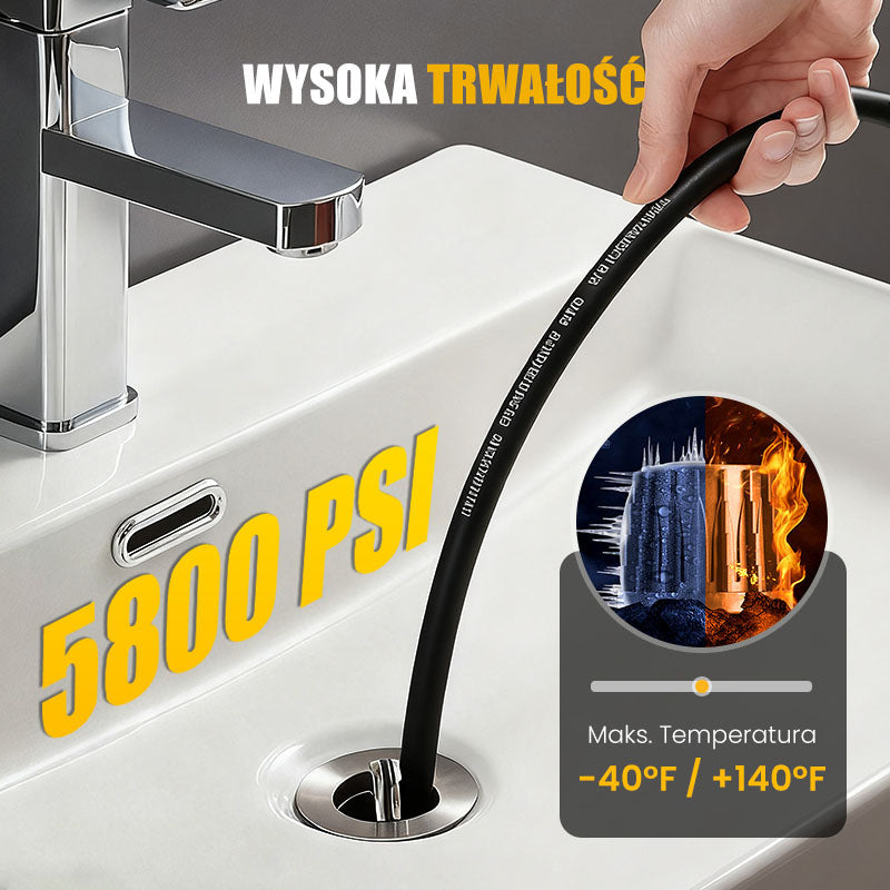 🔧Zestaw do czyszczenia wysokociśnieniowego ścieków 5800 PSI do myjek wysokociśnieniowych