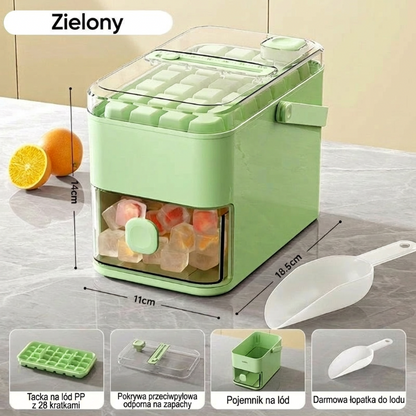🍸 50% OFF + KUP 2 Z 33% ZNIŻKĄ – OSTATNI DZIEŃ! Forma do lodu – wystarczy nacisnąć, aby wyjąć kostki. Pojemnik chroni przed zapachami i oszczędza miejsce w zamrażarce! 🧊💪
