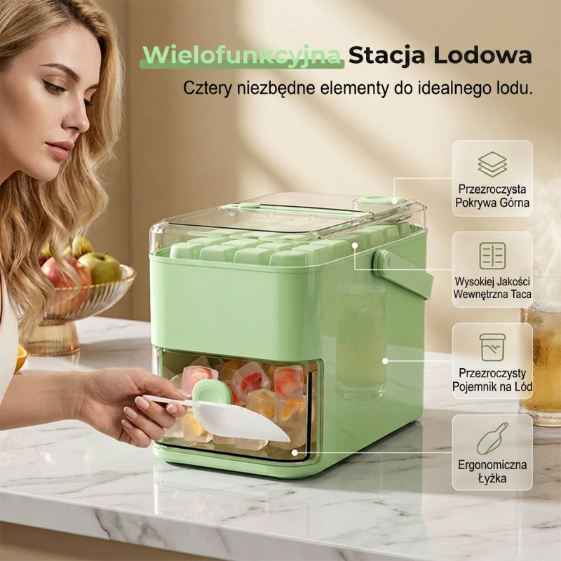 🍸 50% OFF + KUP 2 Z 33% ZNIŻKĄ – OSTATNI DZIEŃ! Forma do lodu – wystarczy nacisnąć, aby wyjąć kostki. Pojemnik chroni przed zapachami i oszczędza miejsce w zamrażarce! 🧊💪