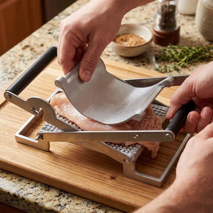 🍔 Praska do Mięsa – Stainless Steel & Antyadhezyjna | Na Burgery i Pulpety 🥩✨🍽️