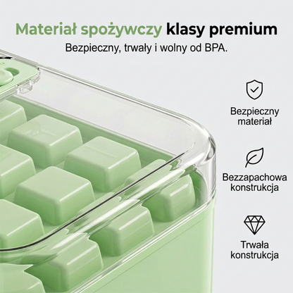 🍸 50% OFF + KUP 2 Z 33% ZNIŻKĄ – OSTATNI DZIEŃ! Forma do lodu – wystarczy nacisnąć, aby wyjąć kostki. Pojemnik chroni przed zapachami i oszczędza miejsce w zamrażarce! 🧊💪