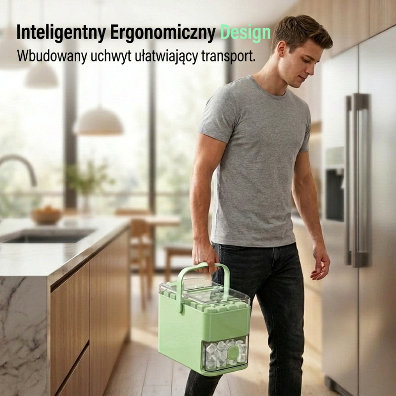 🍸 50% OFF + KUP 2 Z 33% ZNIŻKĄ – OSTATNI DZIEŃ! Forma do lodu – wystarczy nacisnąć, aby wyjąć kostki. Pojemnik chroni przed zapachami i oszczędza miejsce w zamrażarce! 🧊💪