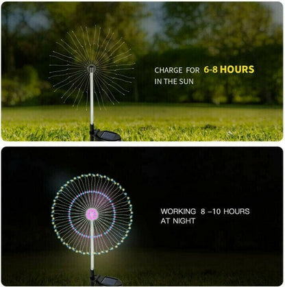 📢📢50% taniej!! ⏰Wodoodporne (IP65) solarne lampy ogrodowe „Fajerwerki” | Dekoracyjna lampa zewnętrzna DIY z 90 diodami LED ✨