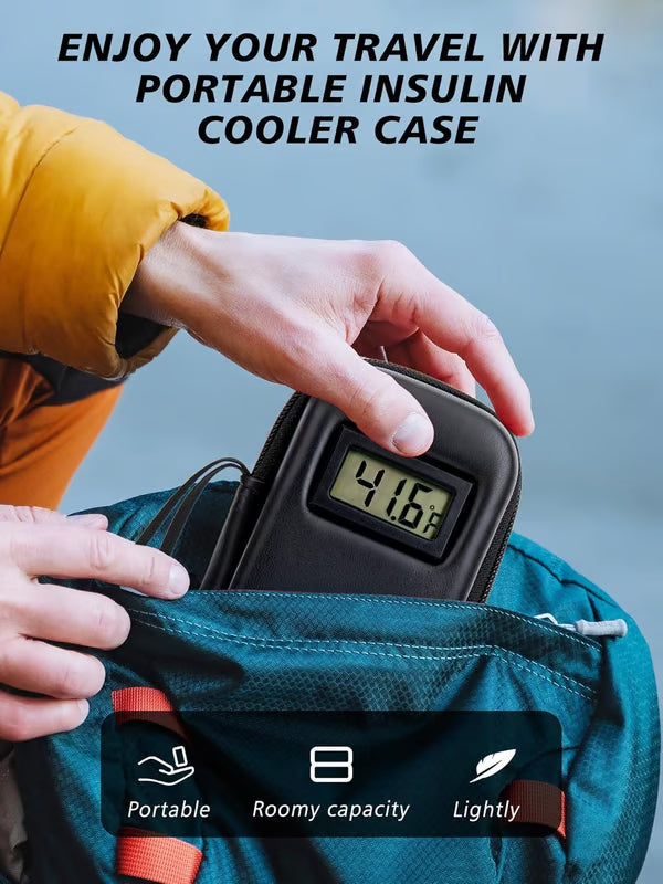 🔥Etui podróżne chłodzące na insulinę z wyświetlaczem temperatury
