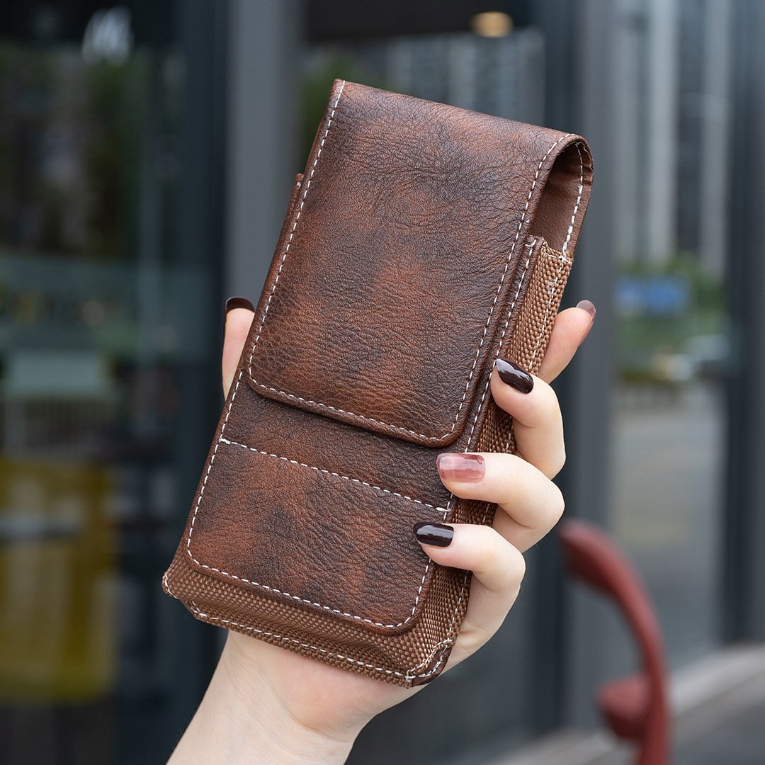 ⚡Wielka wyprzedaż | Skórzane etui na telefon do noszenia na pasku 📱 Wielokieszeniowy pokrowiec z miejscem na karty