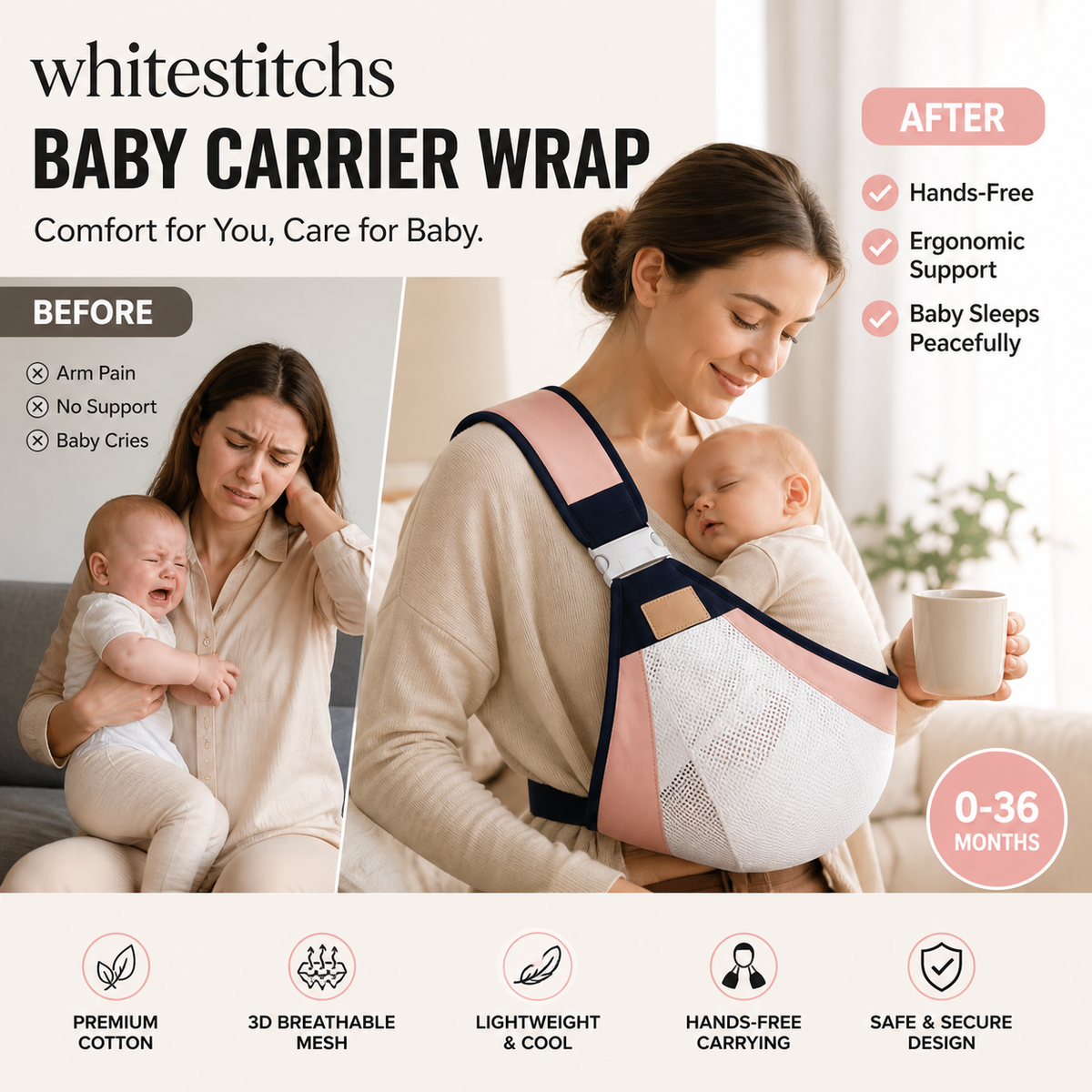 👶 Chusta do noszenia dziecka – wygoda i wolne ręce dla malucha i rodzica