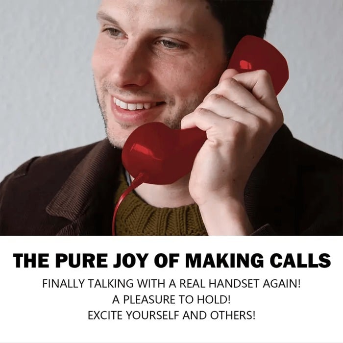 🤣📞Słuchawka telefoniczna w stylu retro ✨Wyjątkowy prezent! Idealna dla miłośników celebrowania okazji🎄