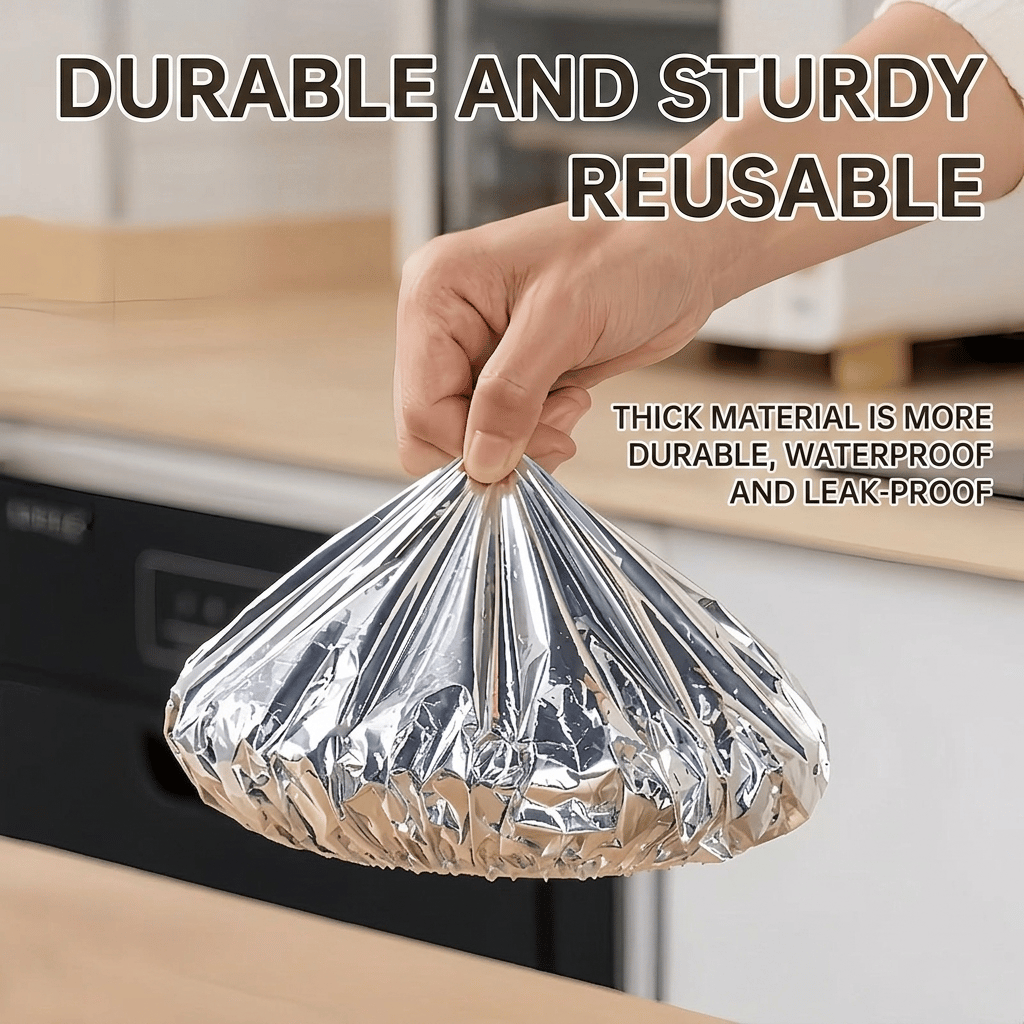 🍽️Pokrywa termiczna na żywność z folii aluminiowej wielokrotnego użytku — niezbędny w kuchni produkt utrzymujący ciepło, nadający się do mycia i zachowujący świeżość
