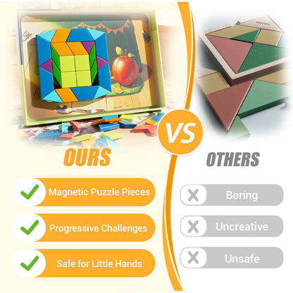 ✨ Magnetyczna układanka tangram dla dzieci — rozwijaj umiejętności! ✨