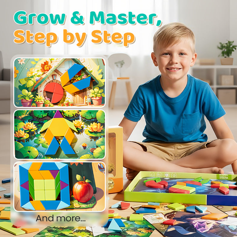 ✨ Magnetyczna układanka tangram dla dzieci — rozwijaj umiejętności! ✨