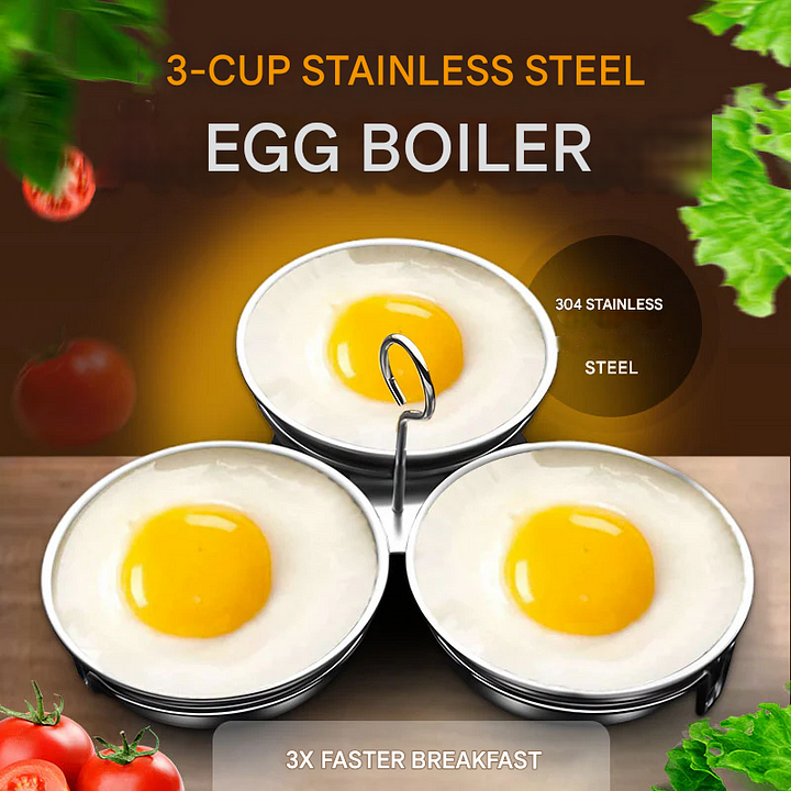 Black+White🎁 WIELKA WYPRZEDAŻ –50%! 🥚 Urządzenie do gotowania jaj ze stali nierdzewnej 304 – materiał klasy spożywczej premium, solidna konstrukcja i łatwe wyjmowanie ✨