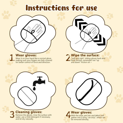 ✨️ Rękawice antystatyczne do sierści zwierząt domowych