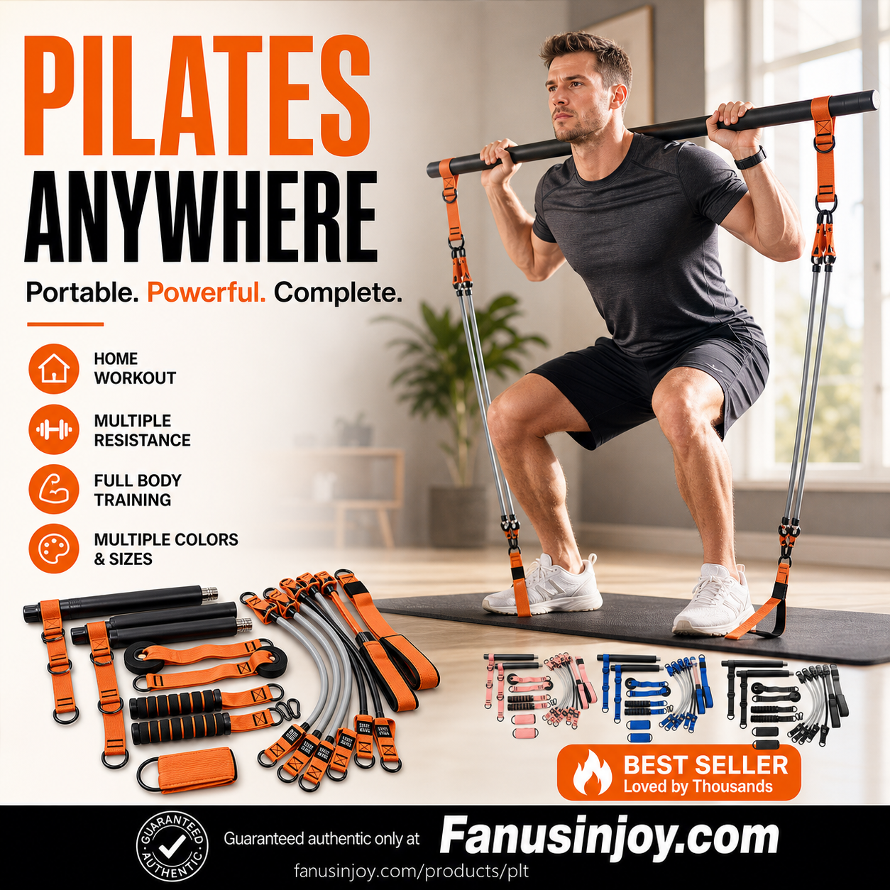 🧘 Zestaw drążka Pilates z 6 taśmami – 50% ZNIŻKI! OFERTA LIMITOWANA!💪 Niezbędnik dla Miłośników Fitness!🏋️‍♀️Wzmocnij mięśnie, popraw elastyczność i sylwetkę bez wychodzenia z domu. ✨ Twój osobisty trener w zestawie! 💪