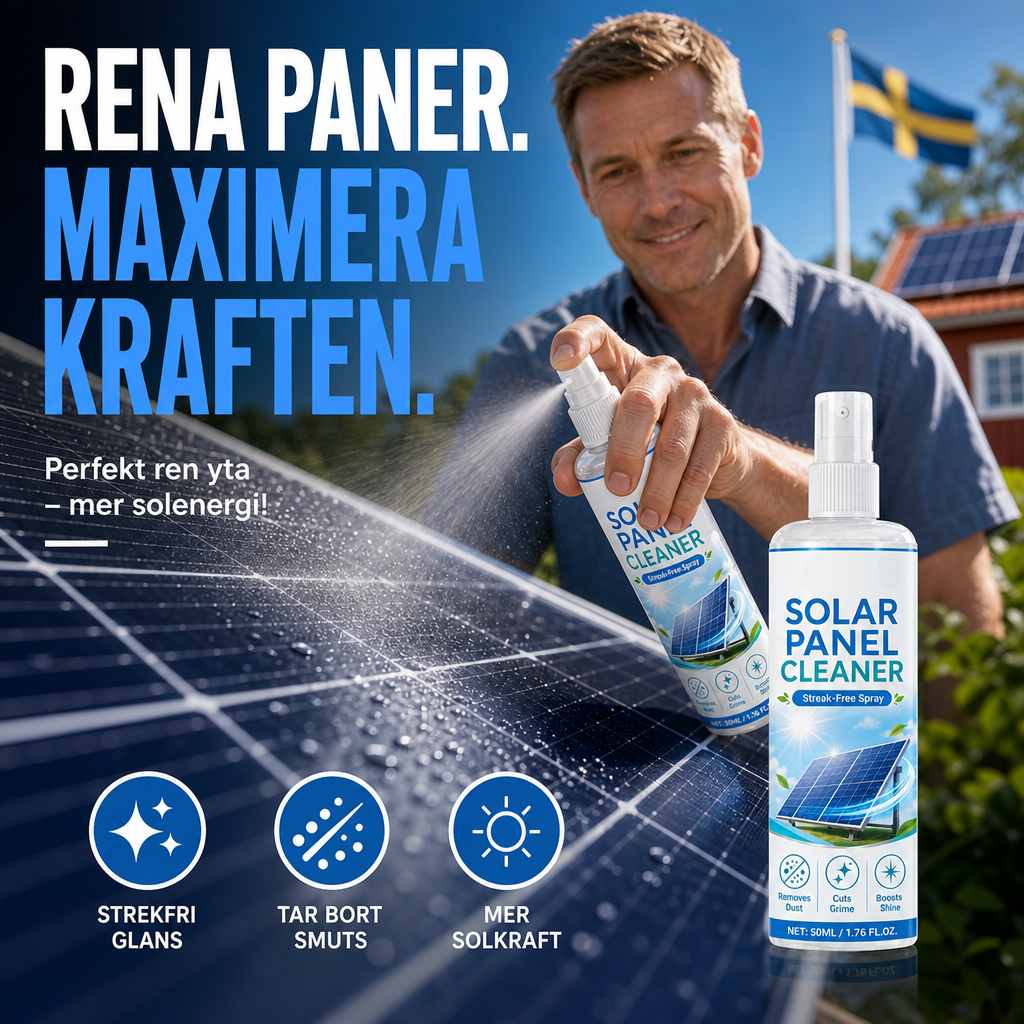 🛒 Teraz 50% taniej! ☀️ Zaawansowany spray do czyszczenia paneli słonecznych – Skutecznie usuwa zabrudzenia i zwiększa uzysk energii – Łatwy w użyciu produkt do stosowania na zewnątrz 💧