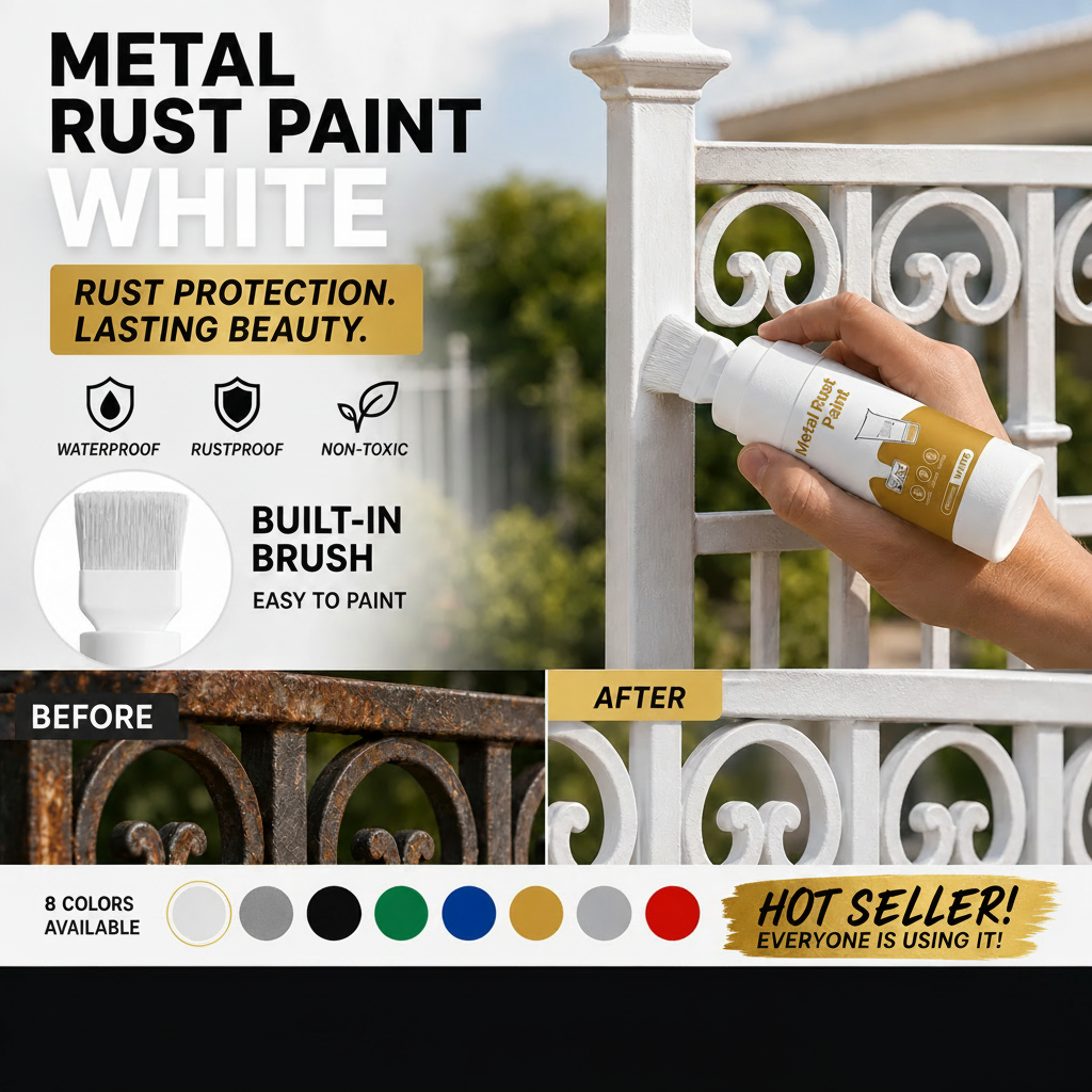 ✨Nowość✨🖌️🏠Srebrna farba metaliczna na bazie wody z wbudowanym pędzelkiem💥👍
