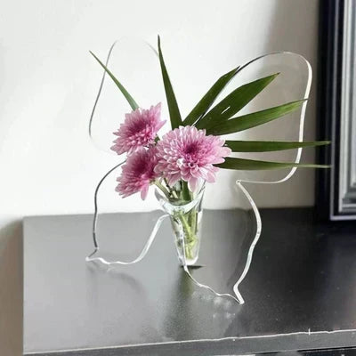 ⏳🔥Oferta ograniczona czasowo: -50%! ⏰Przezroczysty wazon dekoracyjny inspirowany motylem💐🦋