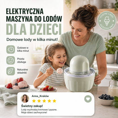 🍦 Elektryczna Maszyna do Lodów dla Dzieci 🍨 – Domowe Lody w Mig! ✨🎉