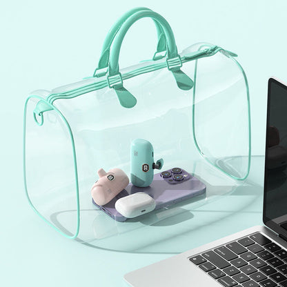 Przenośny, bezprzewodowy power bank o pojemności 5000 mAh i rozmiarze szminki