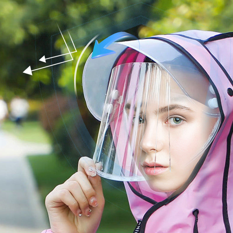 ✨ Kurtka przeciwdeszczowa wielokrotnego użytku z maską (model dla dorosłych)