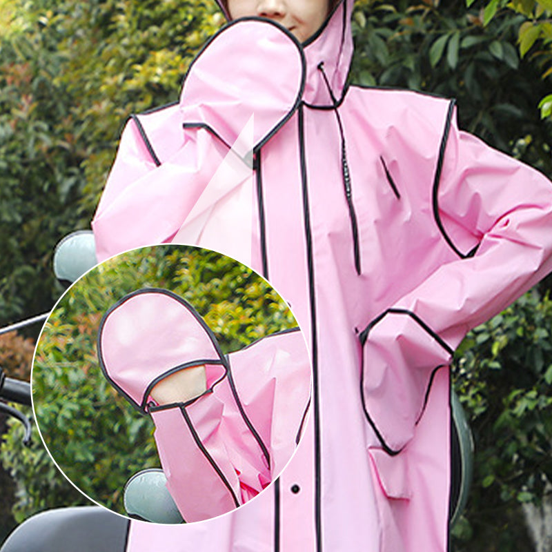 ✨ Kurtka przeciwdeszczowa wielokrotnego użytku z maską (model dla dorosłych)