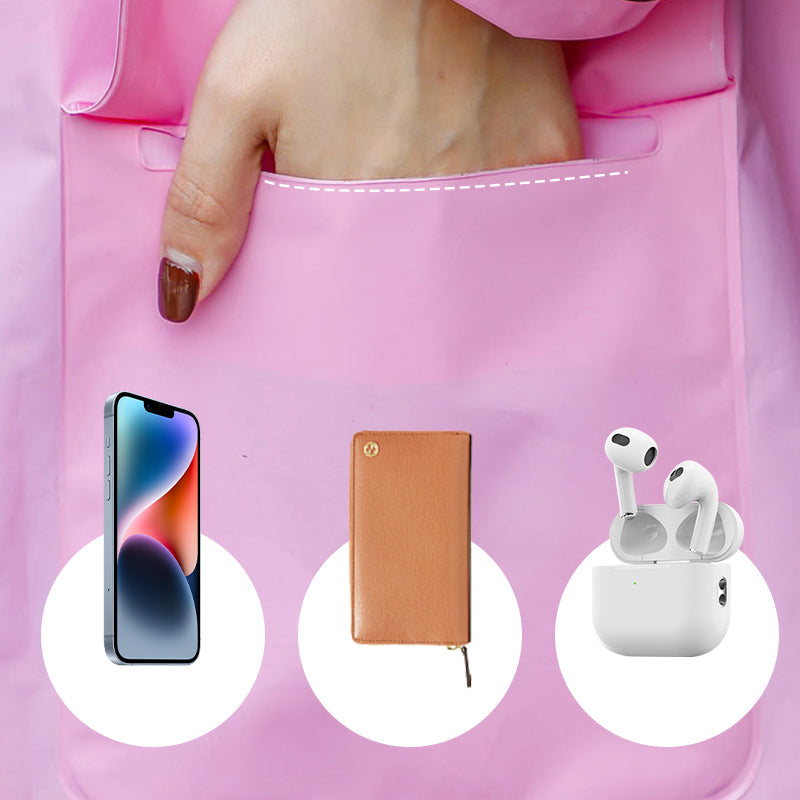 ✨ Kurtka przeciwdeszczowa wielokrotnego użytku z maską (model dla dorosłych)