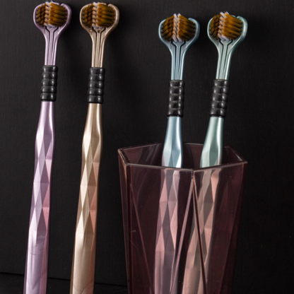 🦷Szczoteczka do zębów z trzema główkami i możliwością użycia pod różnymi kątami